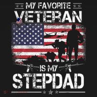 My Favorite Veteran Is My Stepdad Flag Father Veterans Day Baby Bodysuit thumb 2