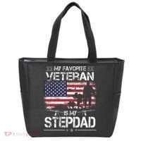 My Favorite Veteran Is My Stepdad Flag Father Veterans Day Tote Bag thumb 0