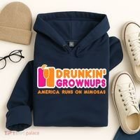 Mimosas For Wo Funny Drunkin Grownups Drinking Hoodie thumb 4
