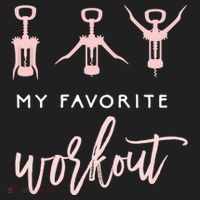 My Favorite Workout Funny Gift Wine Lover Womens Exercise Quote Gif Beanie thumb 2