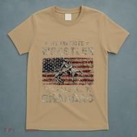 My Favorite Wrestler Calls Me Grandad FatherS Day Usa Flag T-Shirt thumb 5