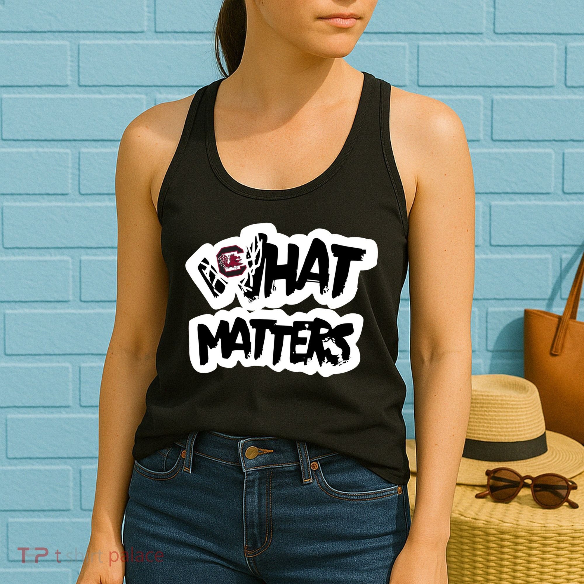 Milaysia Fulwiley Wearing South Carolina What Matters Women's Tank Top