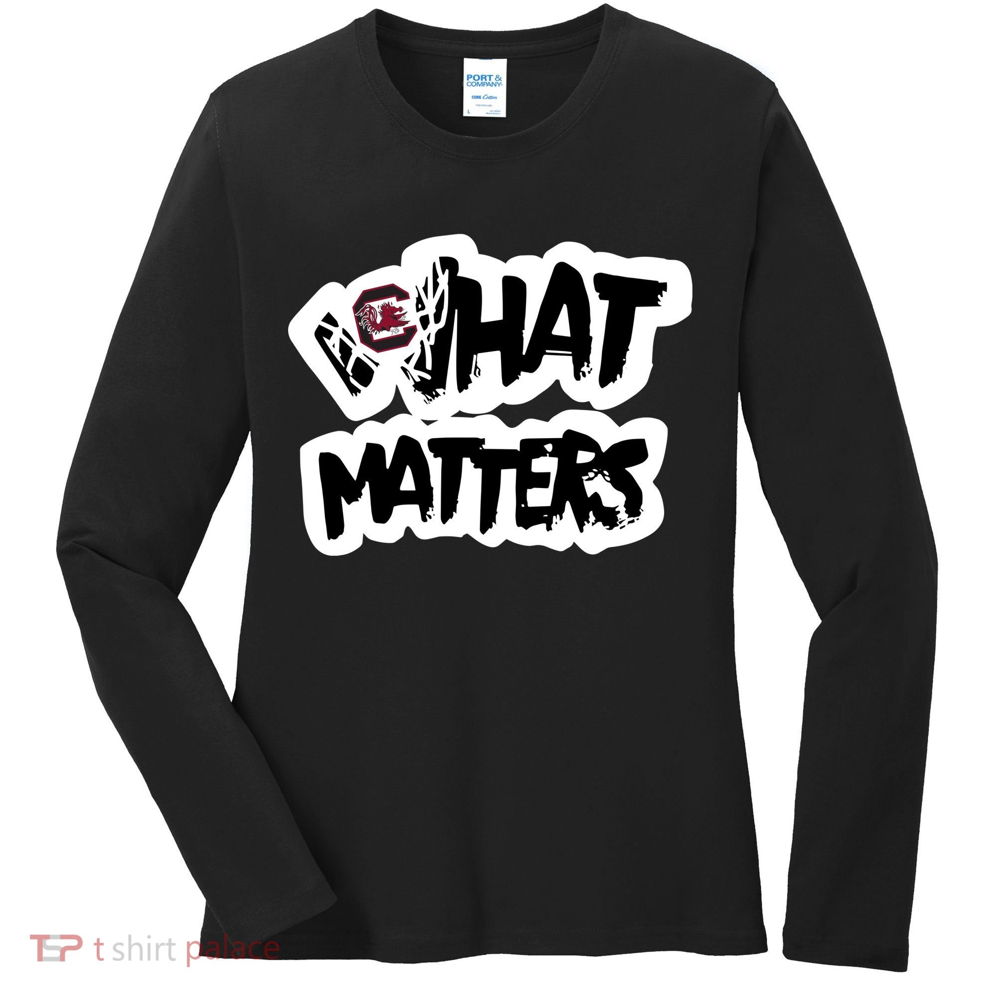 Milaysia Fulwiley Wearing South Carolina What Matters Women's Long Sleeve Shirt