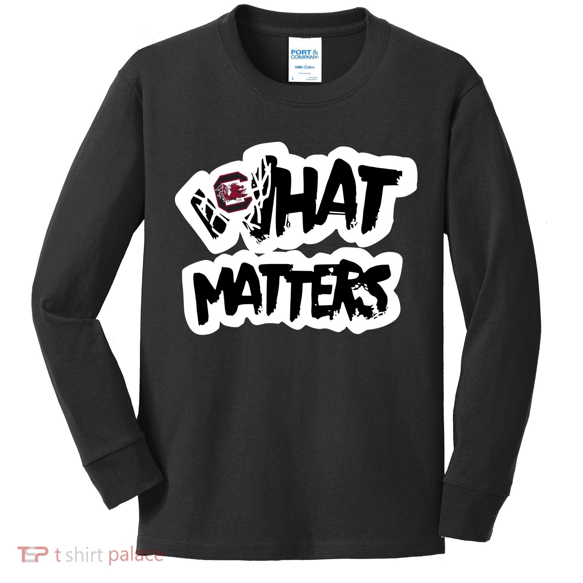 Milaysia Fulwiley Wearing South Carolina What Matters Kids Long Sleeve Shirt