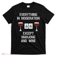 Mahjong Funny Wine Moderation T-Shirt thumb 0