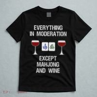 Mahjong Funny Wine Moderation T-Shirt thumb 5