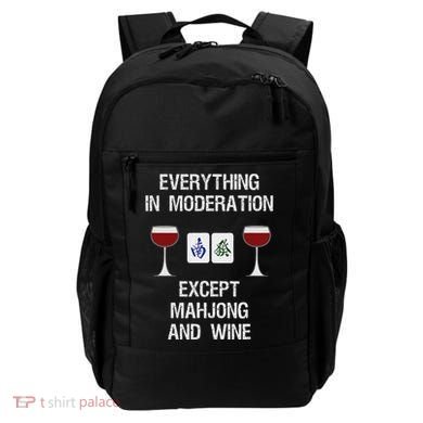 Mahjong Funny Wine Moderation Backpack