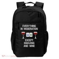 Mahjong Funny Wine Moderation Backpack thumb 0