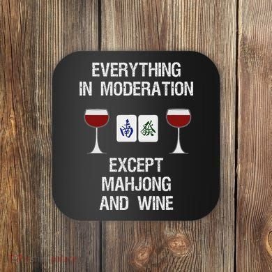 Mahjong Funny Wine Moderation Coaster