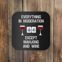 Mahjong Funny Wine Moderation Coaster thumb 0