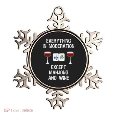 Mahjong Funny Wine Moderation Ornament
