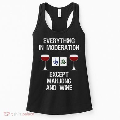 Mahjong Funny Wine Moderation Women's Tank Top