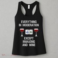 Mahjong Funny Wine Moderation Women's Tank Top thumb 3
