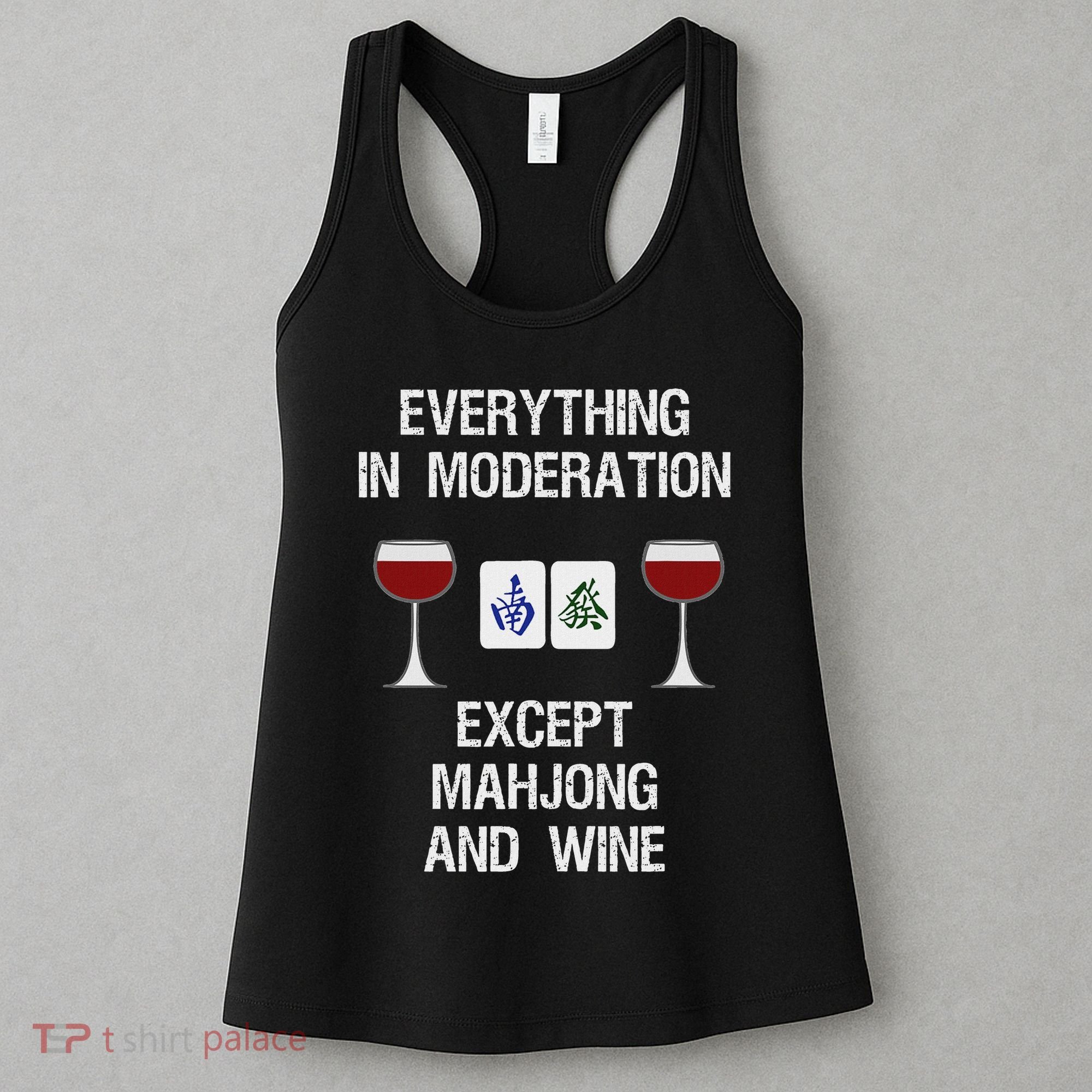 Mahjong Funny Wine Moderation Women's Tank Top