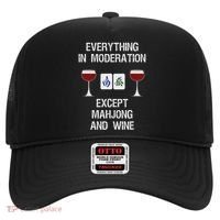 Mahjong Funny Wine Moderation Hat thumb 0