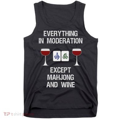 Mahjong Funny Wine Moderation Tank Top