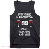 Mahjong Funny Wine Moderation Tank Top thumb 0