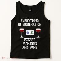Mahjong Funny Wine Moderation Tank Top thumb 2