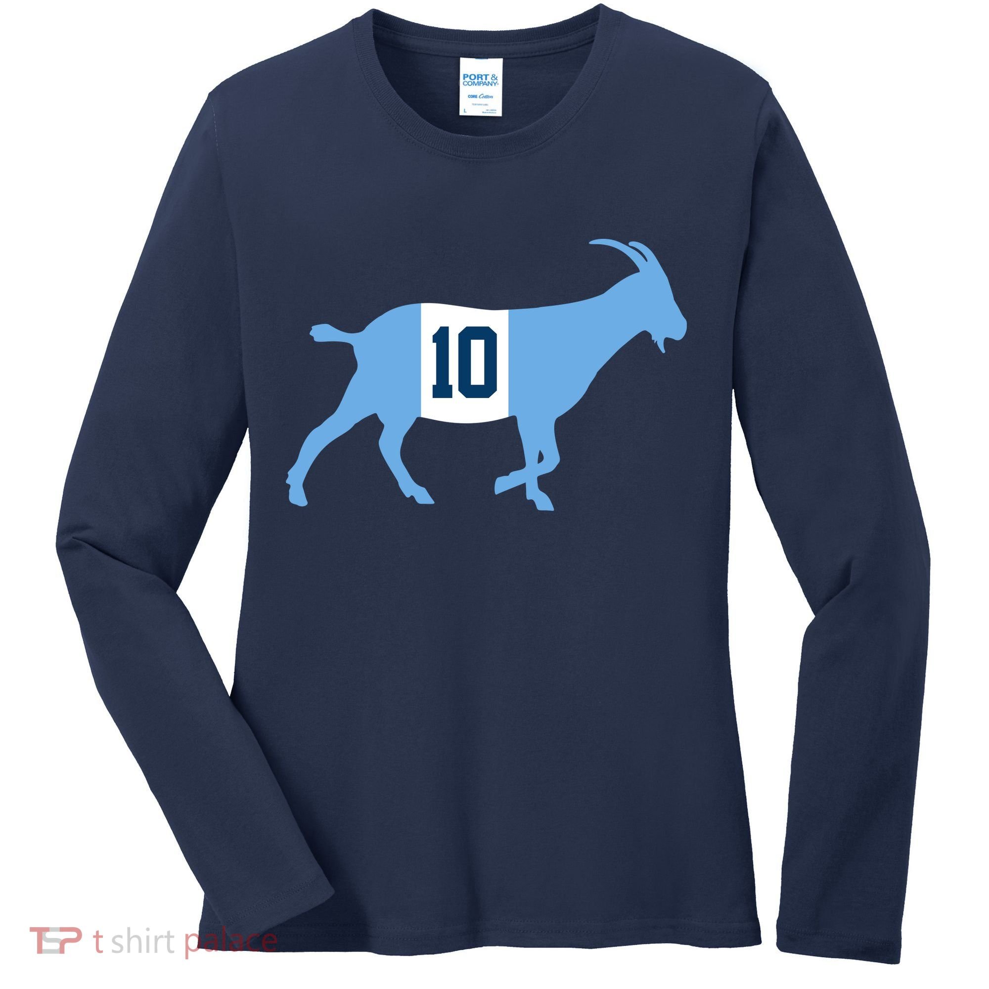 Messi Goat #10 Argentina Soccer Women's Long Sleeve Shirt