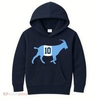 Messi Goat #10 Argentina Soccer Kids Hoodie thumb 0
