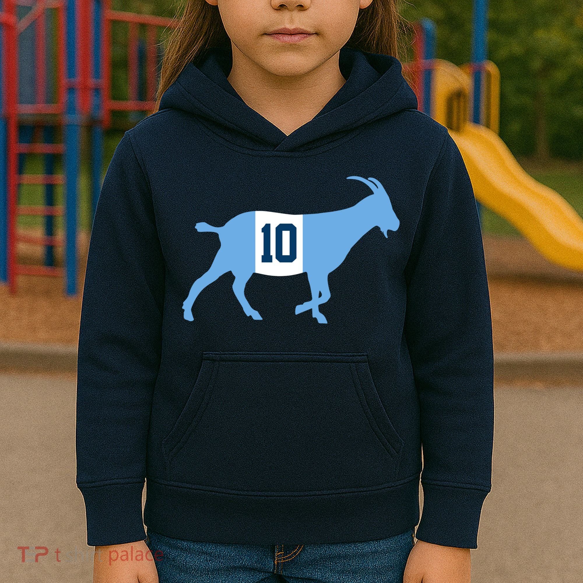 Messi Goat #10 Argentina Soccer Kids Hoodie