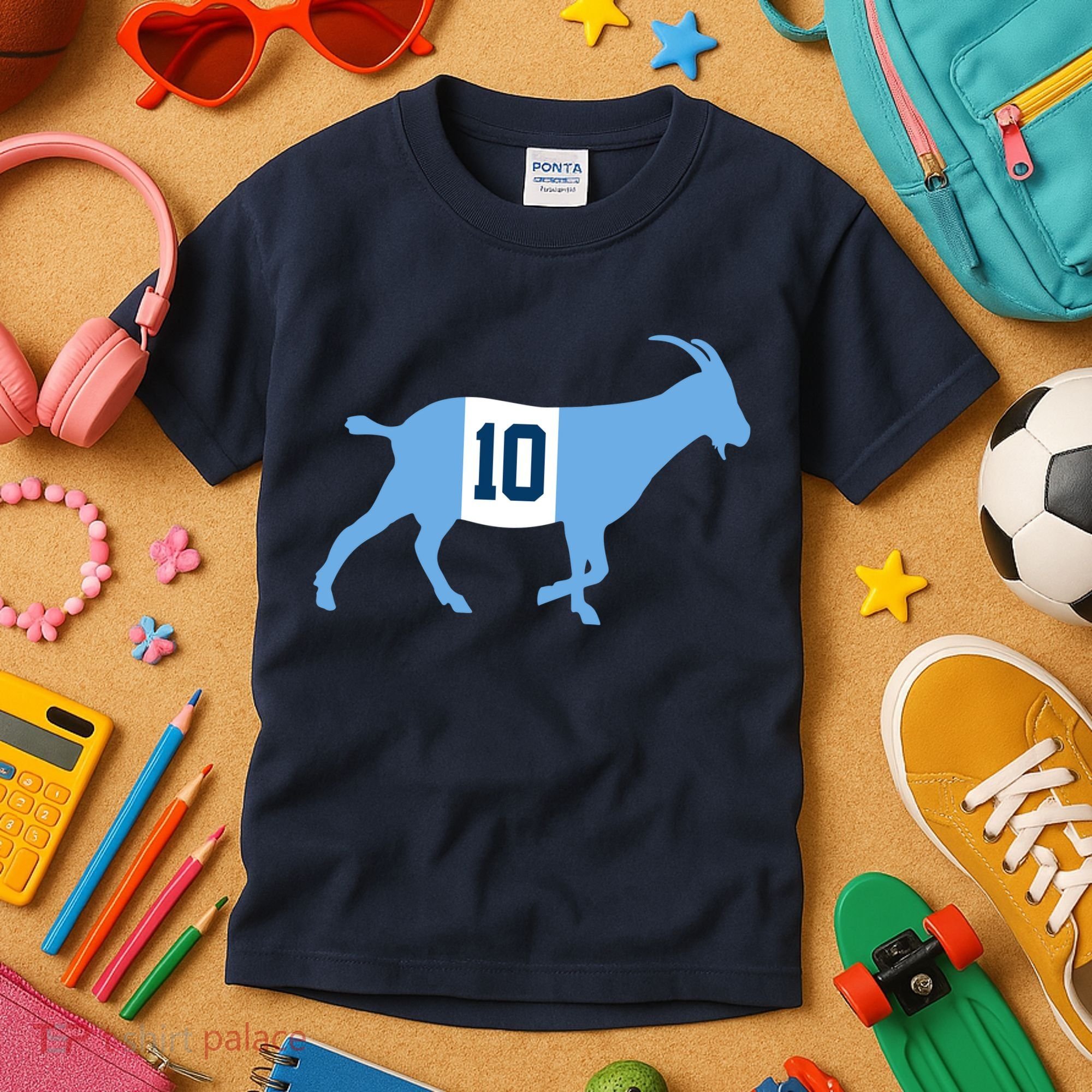Messi Goat #10 Argentina Soccer Kids T-Shirt