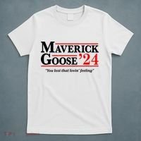 Maverick Goose 24 2024 Election Maverick For President USA Pilot T-Shirt thumb 5