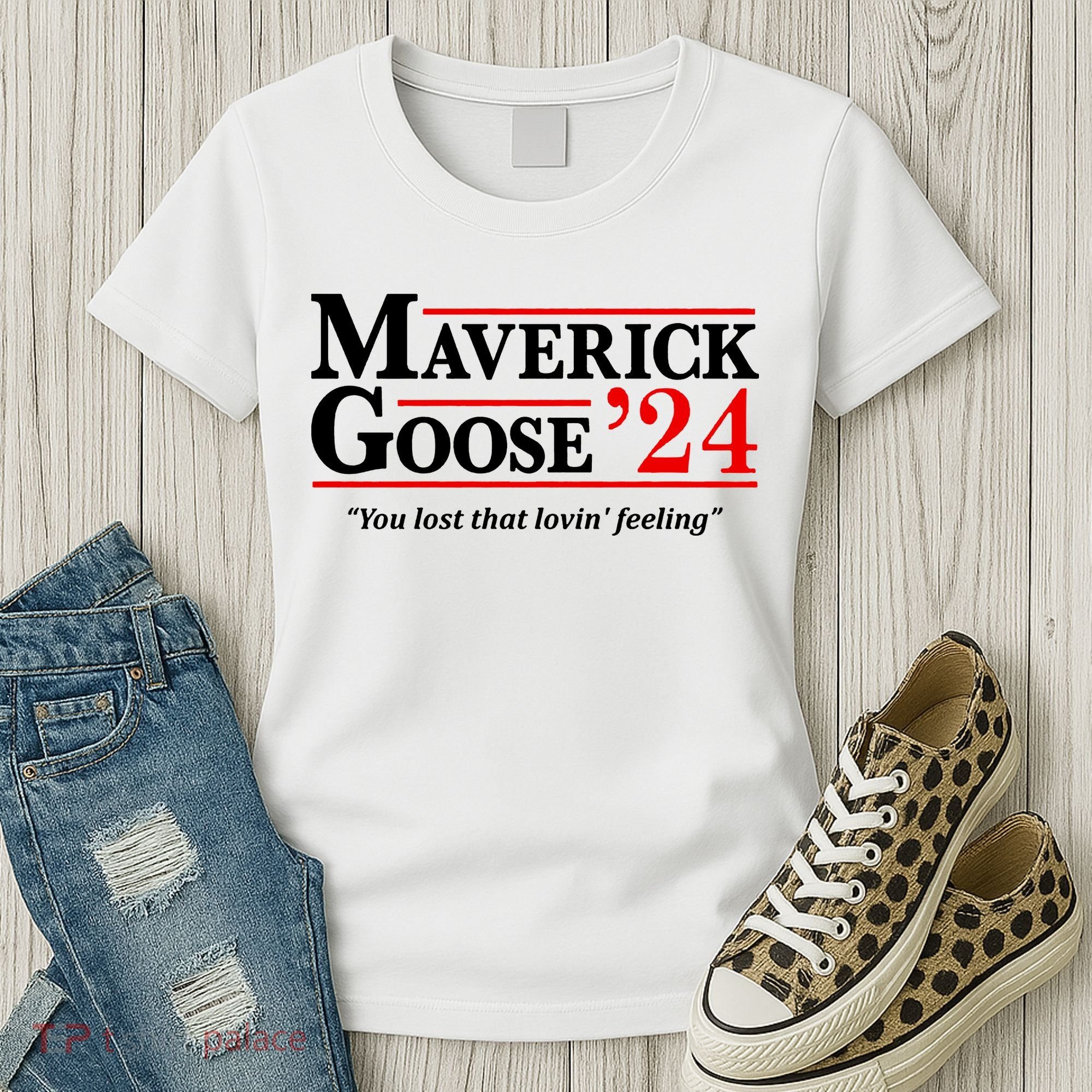 Maverick Goose 24 2024 Election Maverick For President USA Pilot Women's T-Shirt