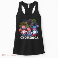 Merica Gnome 4th Of July Funny Patriotic Gnomes American USA Women's Tank Top thumb 0