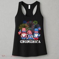 Merica Gnome 4th Of July Funny Patriotic Gnomes American USA Women's Tank Top thumb 3