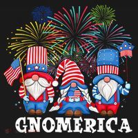 Merica Gnome 4th Of July Funny Patriotic Gnomes American USA Women's Tank Top thumb 5