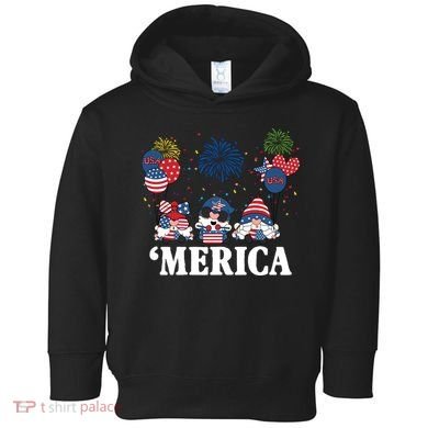 Merica Gnome 4th Of July Celebration Toddler Hoodie