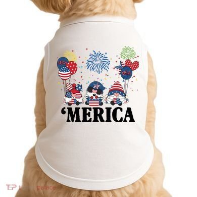 Merica Gnome 4th Of July Celebration Doggie Tank