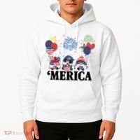 Merica Gnome 4th Of July Celebration Hoodie thumb 2