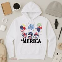 Merica Gnome 4th Of July Celebration Hoodie thumb 3