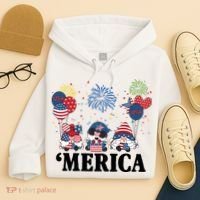 Merica Gnome 4th Of July Celebration Hoodie thumb 4