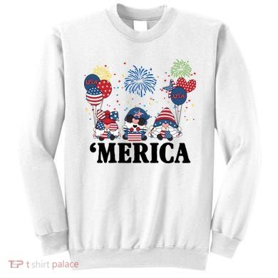 Merica Gnome 4th Of July Celebration Sweatshirt