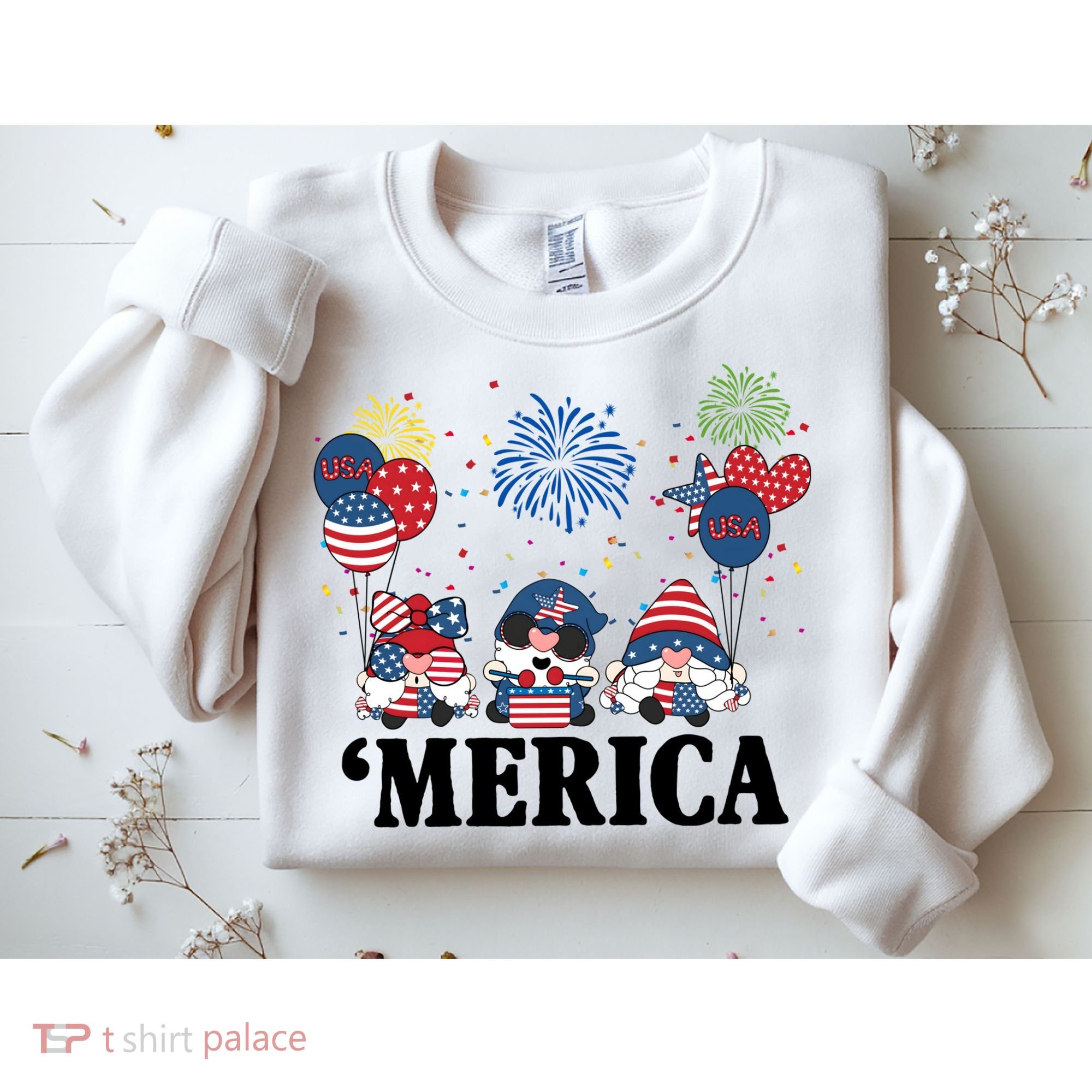 Merica Gnome 4th Of July Celebration Sweatshirt