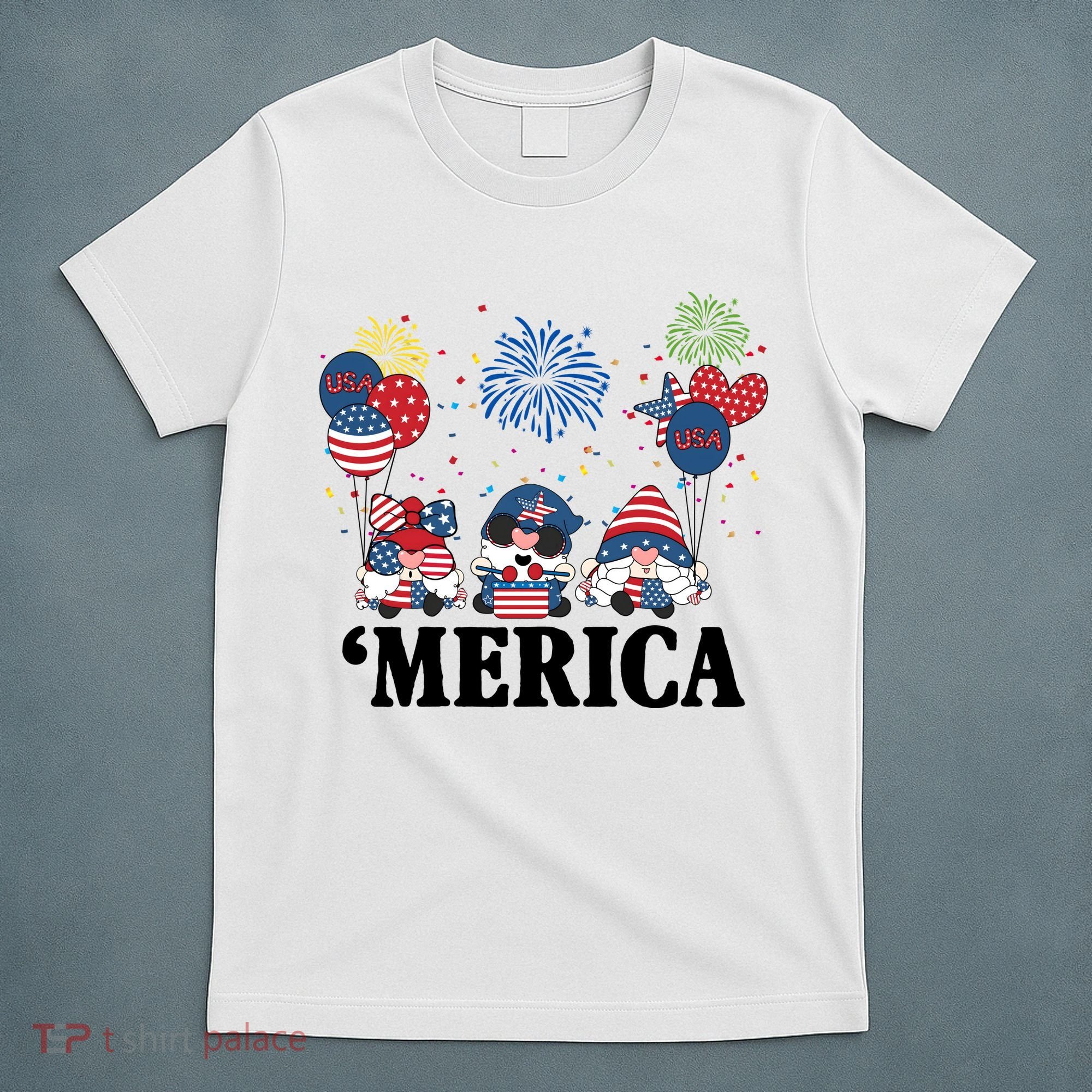 Merica Gnome 4th Of July Celebration T-Shirt