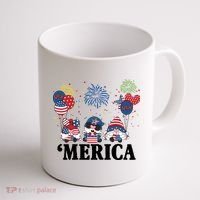 Merica Gnome 4th Of July Celebration Coffee Mug thumb 1