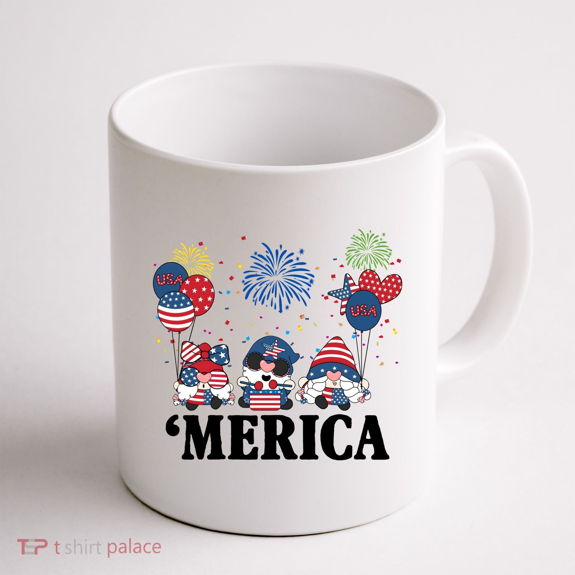 Merica Gnome 4th Of July Celebration Coffee Mug