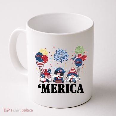 Merica Gnome 4th Of July Celebration Coffee Mug