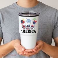 Merica Gnome 4th Of July Celebration Tumbler thumb 2