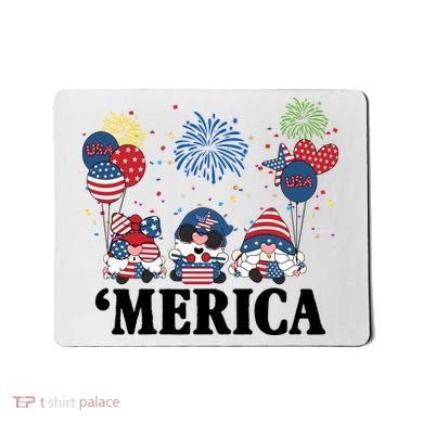 Merica Gnome 4th Of July Celebration Mousepad