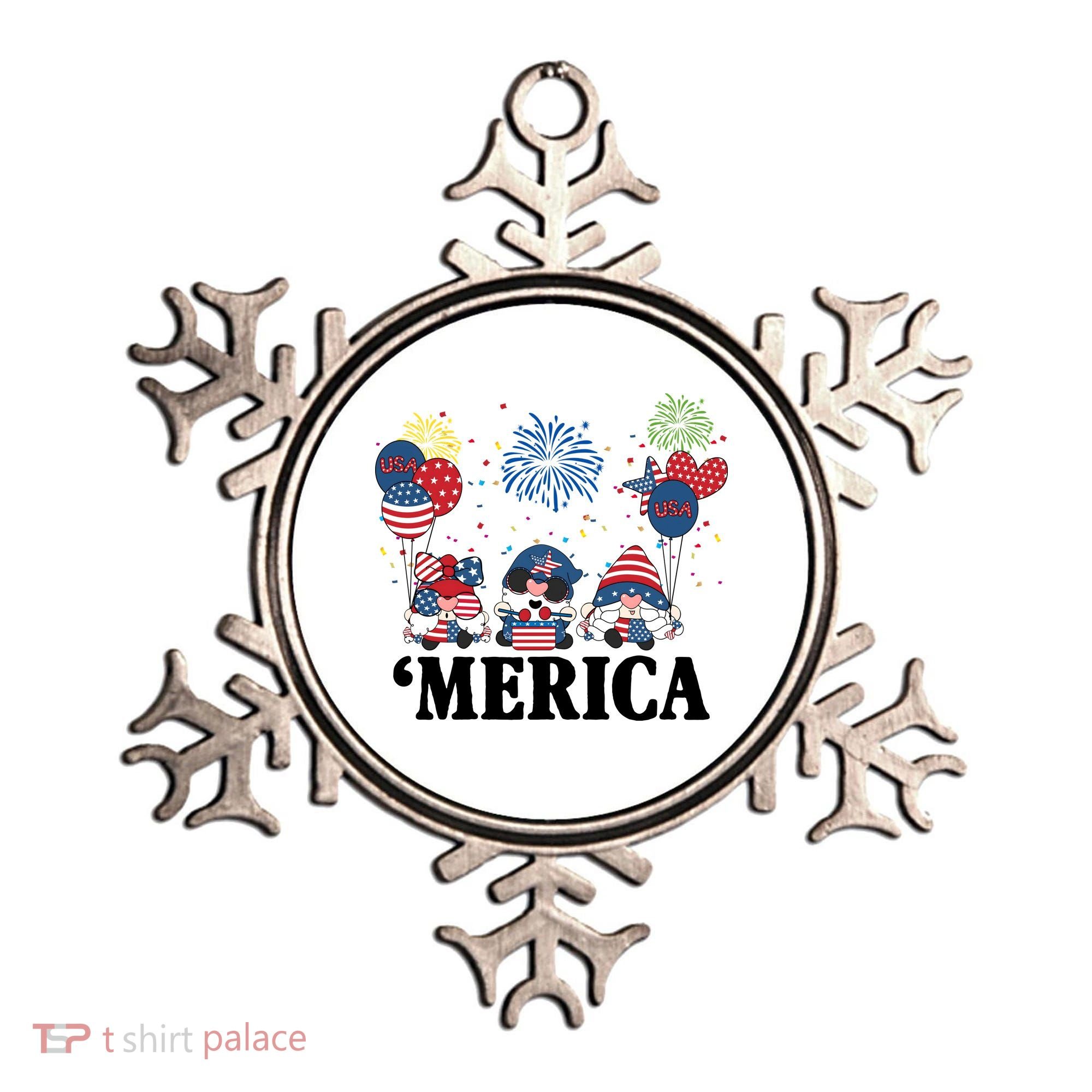 Merica Gnome 4th Of July Celebration Ornament