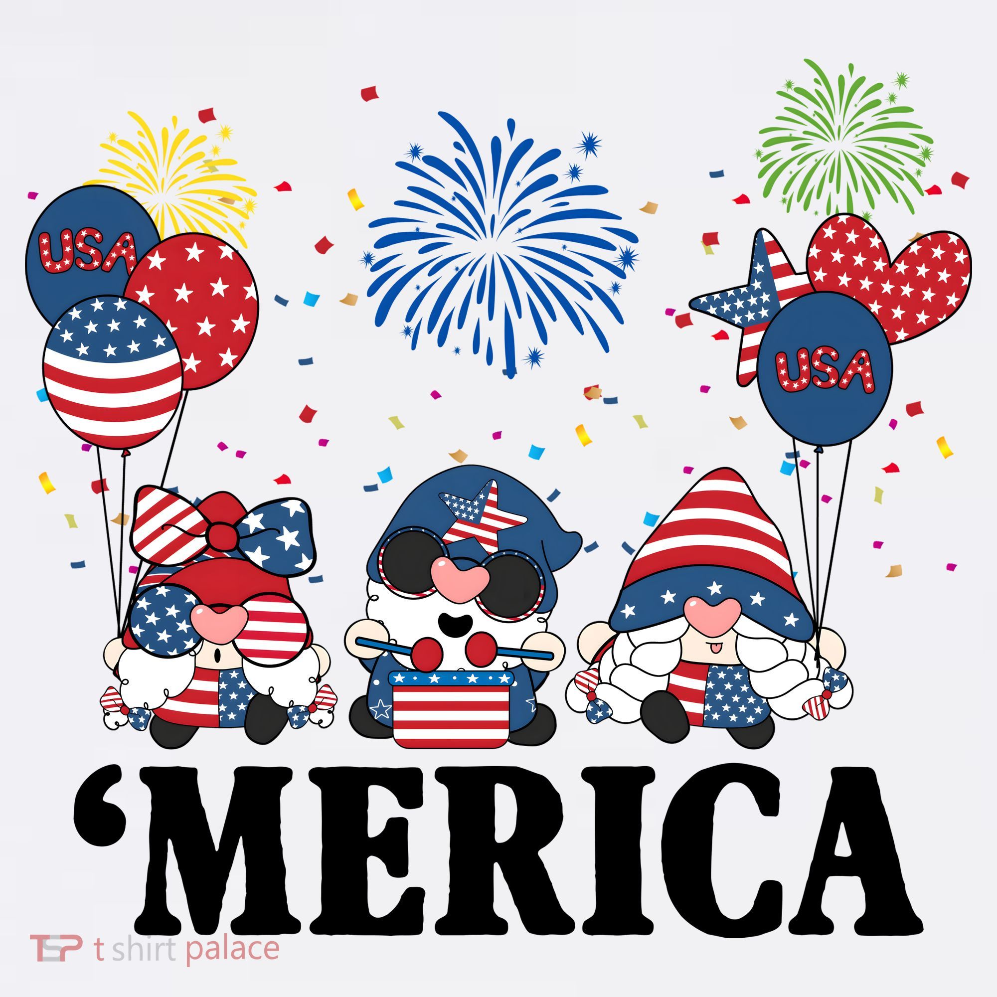 Merica Gnome 4th Of July Celebration Ornament