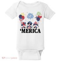 Merica Gnome 4th Of July Celebration Baby Bodysuit thumb 0