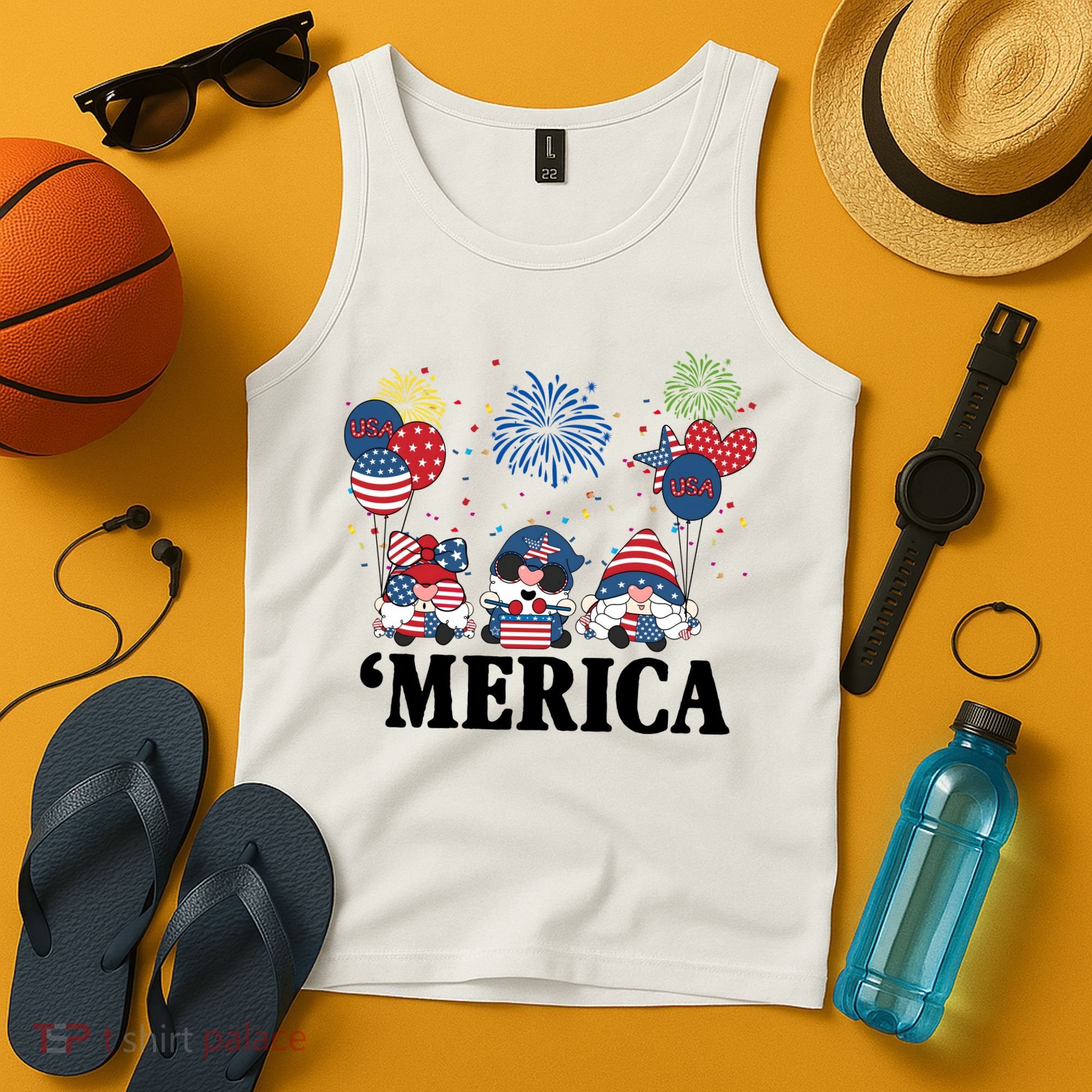 Merica Gnome 4th Of July Celebration Tank Top