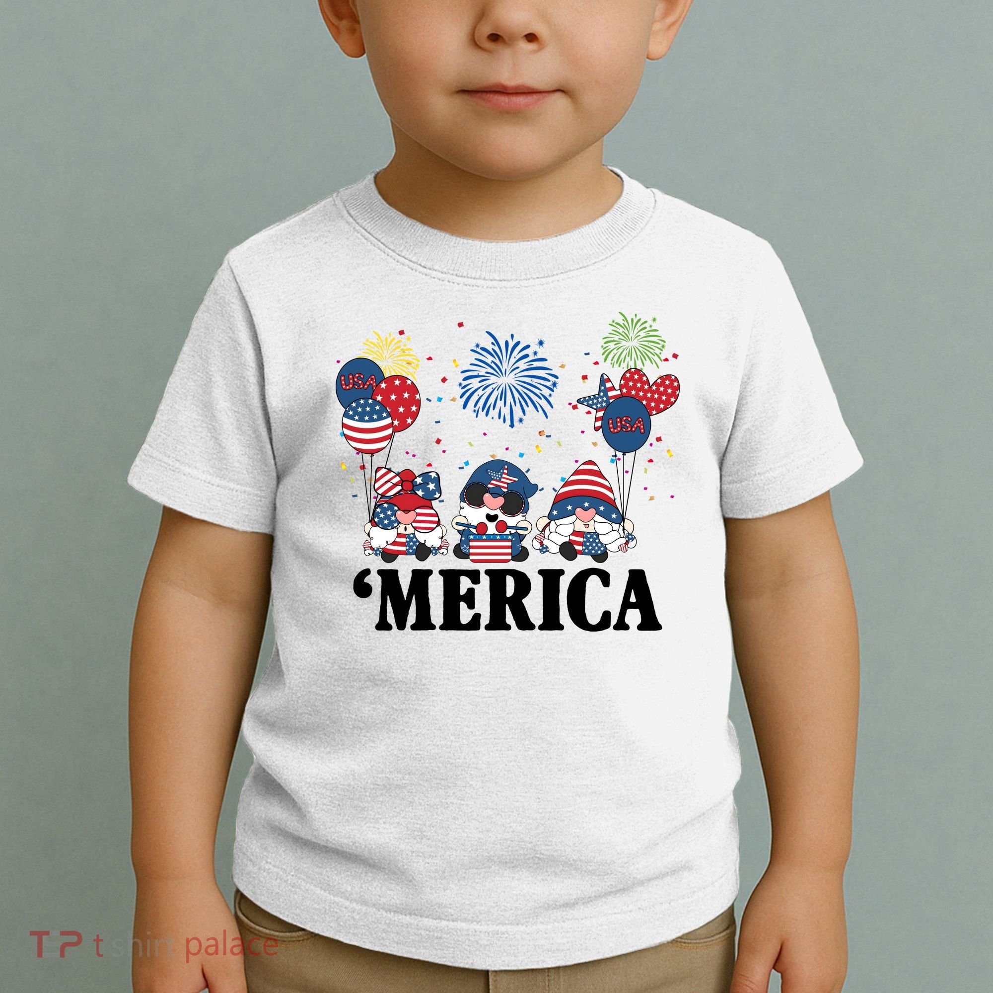 Merica Gnome 4th Of July Celebration Toddler T-Shirt
