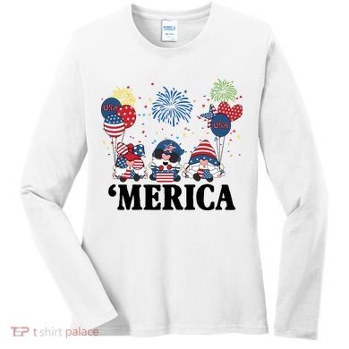 Merica Gnome 4th Of July Celebration Women's Long Sleeve Shirt